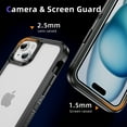 thumbnail image 4 of TECH CIRCLE Hard Case for iPhone 12 Pro & iPhone 12 (6.1") 2020 - Shockproof Scratch Resistant Plastic Premium Rugged Phone Case Protective Lightweight Slim Fit Basic Case Cover, Black Clear, 4 of 8