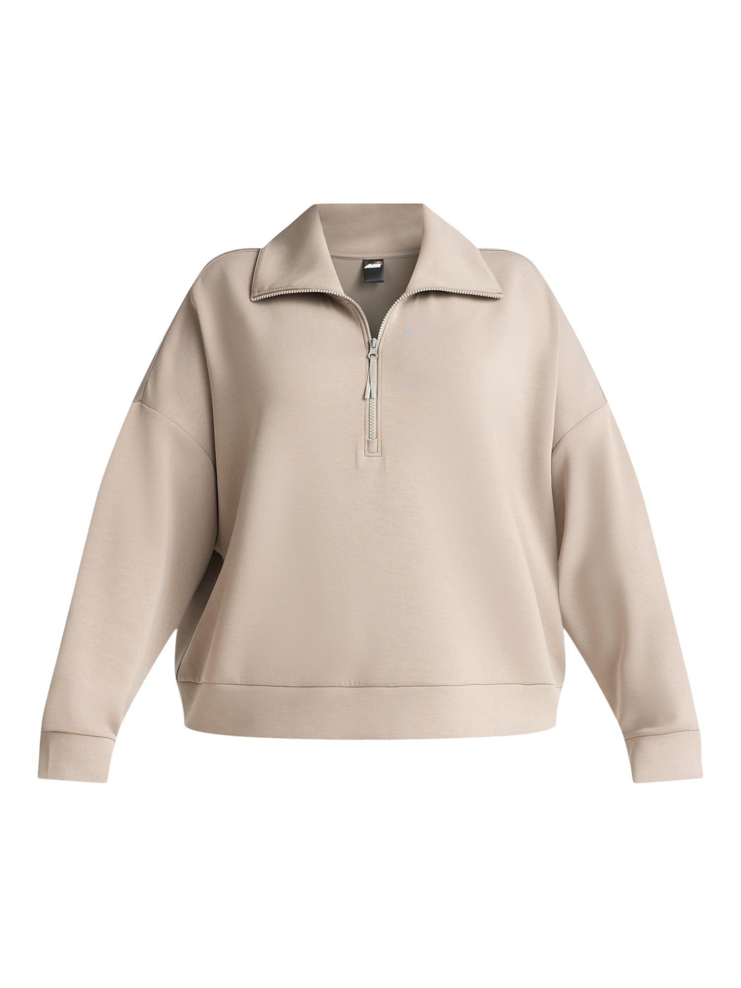 Avia Women's and Women's Plus ScubaKnit Quarter Zip Pullover, Sizes XS-4X
