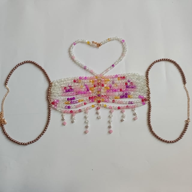 Cadena corporal con cuentas Yinane para fiestas rave y conciertos