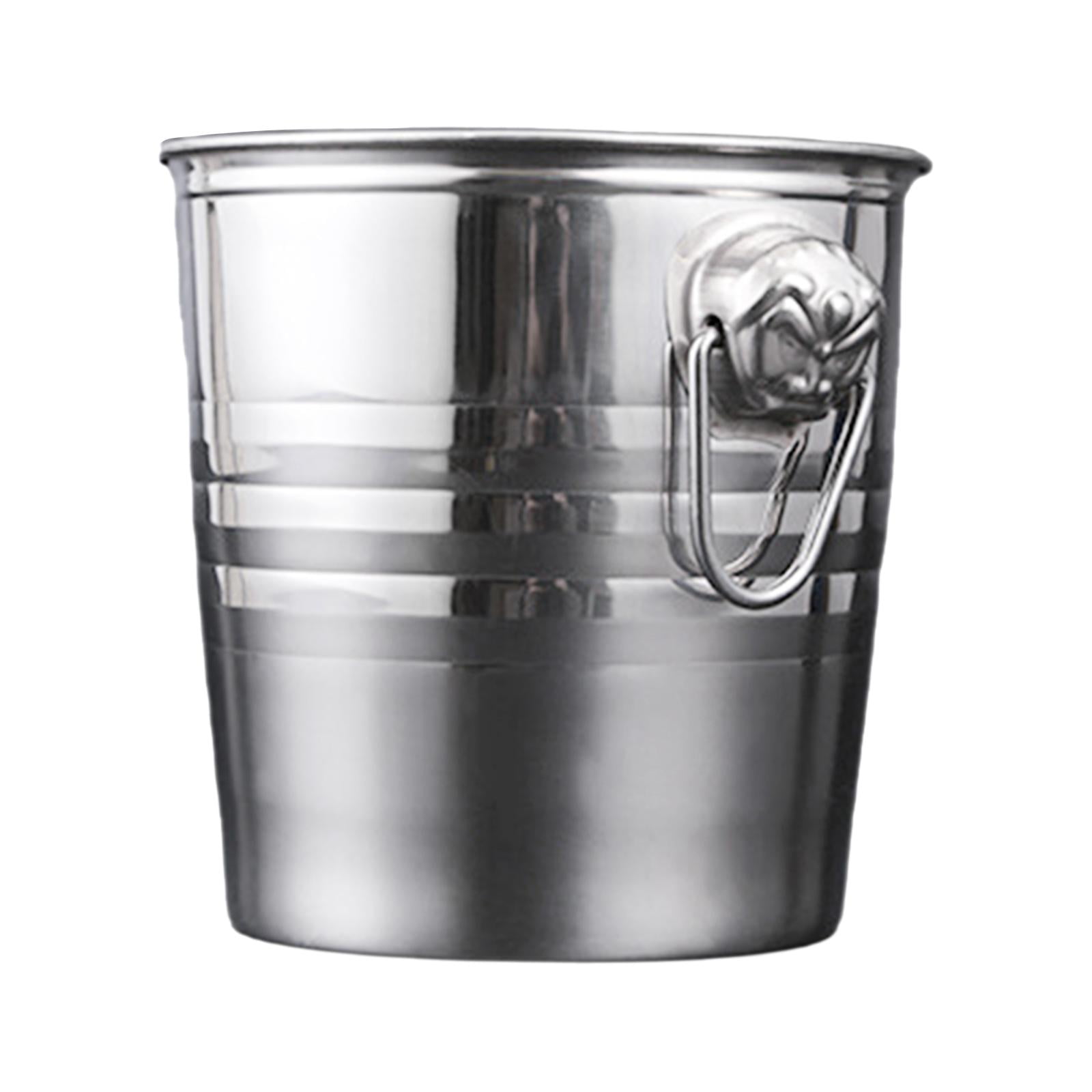 Ice Bucket with Handle Stainless Steel 3/5/7L Drink Tub Thickened