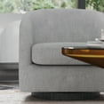 thumbnail image 4 of Emma + Oliver Traditional Foam Solid Print Swivel Barrel Accent Chair, Light Gray, 4 of 14