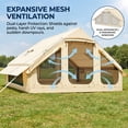 thumbnail image 4 of Lilypelle 4-6 Person Blow Up Inflatable Tent with Stove Jack, Hot Tent for Camping with Hand Pump, Waterproof Inflatable Camp Tent with Mesh Windows, Easy Setup Glamping Inflatable House, 4 of 11