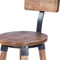 thumbnail image 5 of Home Square 3 Piece Mango Wood and Metal Bar Stool Set in Beige, 5 of 11