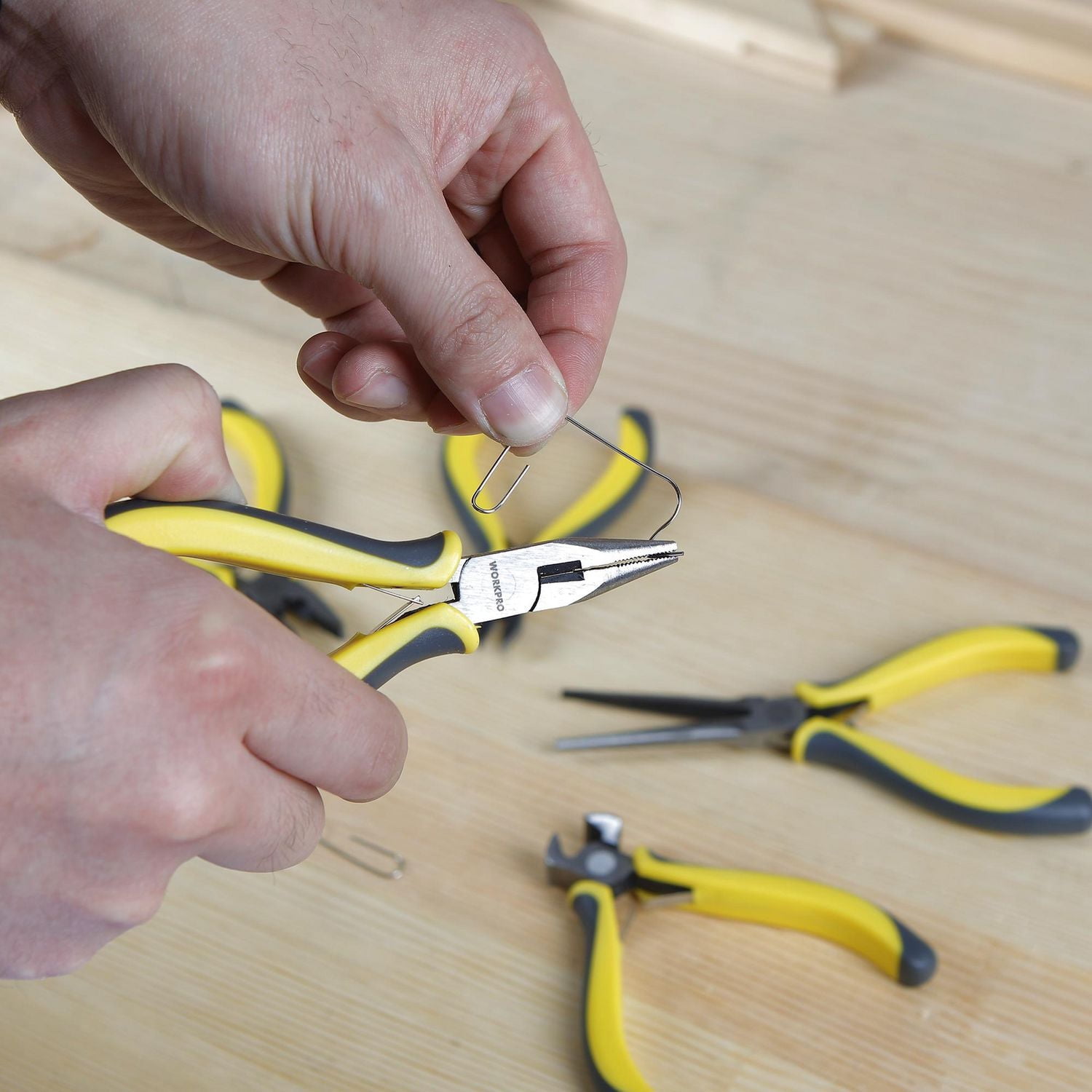 WorkPro Ensemble de petites pinces avec pochette - 5 Pièces