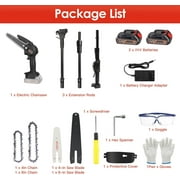 Cordless Pole Saw and Mini Chainsaw,2-IN-1 Pole Chainsaw,Brushless Electric Pole Saw Battery Powered 4in/6in Chainsaw, 67 Inch Max Reach Tree Trimmer Pole Saw