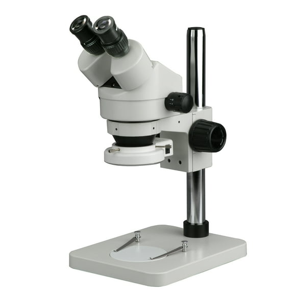 AmScope 7X-45X Stereo Binocular Microscope With 14" Pillar Stand & 64-LED Ring Light