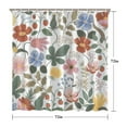 thumbnail image 5 of Hummingbird and Floral Garden Shower Curtain – Watercolor Botanical Art for a Romantic Spa-Style Bathroom, 5 of 5