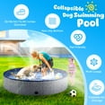 thumbnail image 2 of Piscina Plegable para Perros de PVC Niubya, 203x41 cm, Gris, 2 of 6