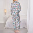 thumbnail image 6 of Wukai Unicorn DoingYoga Print Women's Pajama Set - Soft Long Sleeve Sleepwear for Comfort and Style-Large, 6 of 9