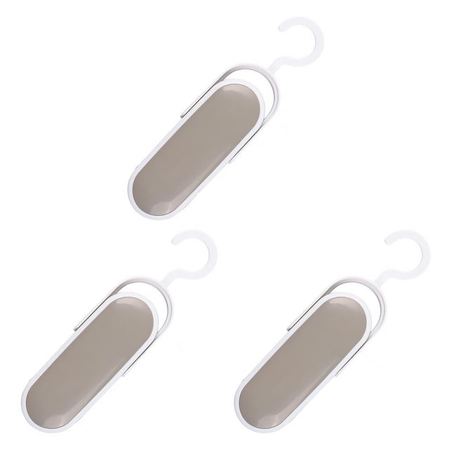 Shengyu Portable Mini Sealing Machine Food Heat Package Sealer Snack Hand-pressed Bag Clips Kitchen Gadgets Khaki 3Set