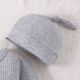thumbnail image 4 of Tiijoy Newborn Girls Jumpsuit with Hat Outfits Letter Print Cotton Romper Set, Sizes 0-3M, 4 of 4