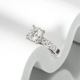 thumbnail image 5 of Moissanite Engagement Ring, Total 4.3ct D Color VVS1 Lab Created Diamond, Round Cut, 925 Sterling Silver Promise Ring, 5 of 7