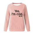 thumbnail image 4 of Womens Tops Plus Size Casual Letters Graphic Printed/Solid Color Sale Long Sleeve Sweatshirts Crewneck Cute Pullover Ladies Classic-Fit Essential T-Shirt Relaxed Fit Top qILAKOG Size XXL, 4 of 4