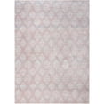 thumbnail image 2 of Unique Loom Kamala Washable Collection Area Rug - Modern Trellis (10' x 14' 1" Rectangle Rose Pink/Gray), 2 of 9