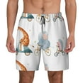 thumbnail image 3 of Uemuo Animals in Transport Pattern Mens Swim Trunks Quick Dry Board Shorts with Mesh Lining, Stretch Beach Shorts Quick Dry No-Chafing Board Shorts-3X-Large, 3 of 9