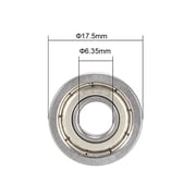 FR4ZZ Flange Ball Bearing 1/4x5/8x0.196 Double Metal Shielded (GCr15) Chrome Steel Bearings 10 pcs