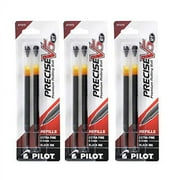 Pilot Precise V5 RT Liquid Ink Retractable Rollerball Pen Refills, 0.5mm, Extra Fine Point, Black Ink, Pack of 3 - 6 count