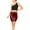 Burgundy, variant on Women's Casual Faux Leather Mini Skirt