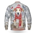 thumbnail image 2 of Playful Whippet Welcomes Winter Snowy Day with Cardinal Bird All Over Print 3D Baseball Jacket Dog Lover Bomber Jacket Softball - 12017, 2 of 6