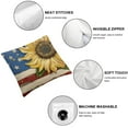 thumbnail image 4 of JRXY Sunflower Patriotic Lumbar Decorative Throw Pillow Cover, America USA Stars Stripes Spring Summer Rectangle Cushion Case Decor, American Fall Autumn Farmhouse Home Decoration,2 Pcs White, 4 of 6