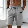 thumbnail image 3 of Yievot Casual Shorts for Men Waffle Textured Drawstring Elastic Waist Summer Travel Vacation Shorts, 3 of 6