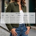 thumbnail image 3 of Mifsaly Womens Cropped Bomber Jackets Zip Up Collared Fall Coat Slim Fit Trendy 2026 Daily Casual Going Out Work Office Lounge Outfits with Pockets Green,L, 3 of 7