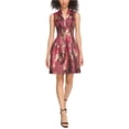 thumbnail image 1 of Vince Camuto Robe Jacquard Mini Fit & Flare pour Femmes, Multicolore, 12, 1 of 1