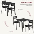 thumbnail image 3 of 3 - piece estilo rural dining mesa set para 2 - a space - saving mesa con 2 cozy sillas para small dining rooms y apartments, 3 of 6