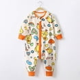 thumbnail image 2 of CAUYDY 0 3 6 9 Months 1T 2T Baby Boys Romper Infant Long Sleeve Sleepers for Girls Preemie Fall Winter Pajamas Newborn Clothes Sizes 4-5 Years,Orange, 2 of 4