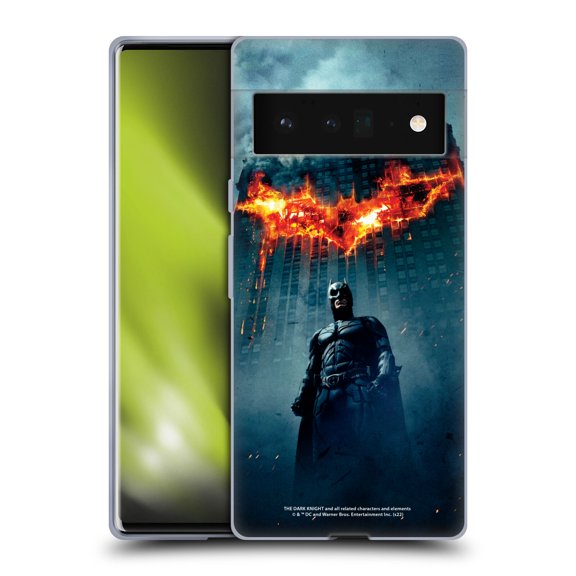 Head Case Designs Officially Licensed The Dark Knight Key Art Batman Poster Soft Gel Case Compatible with Google Pixel 6 Pro