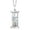 White Diamond, variant on 925 Sterling Silver Hourglass Pendant Necklace for Women Filled with Diamond and Gemstone Dust with 18 inch Silver Chain