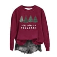 thumbnail image 4 of Aujourd'hui Réduction! Aqestyerly Haut de Noël Grande Taille pour Femmes Col Rond Imprimé Lettres Manches Longues Mode Chandail en Molleton, 4 of 4