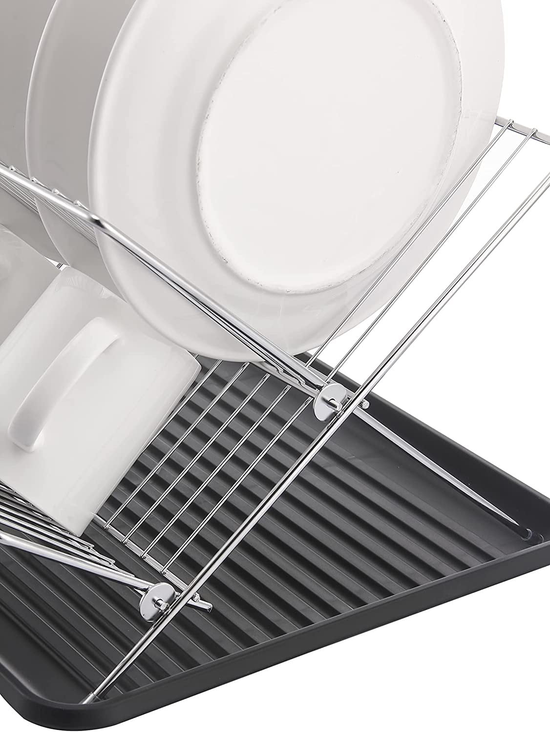 FNDDR03 Stainless Steel Foldable Dish Drying Rack Multipurpose