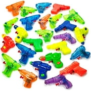 Kicko Small Squirt Guns for Kids - 25 Pieces Water Squirting Toys Assortment - Plastic