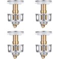 thumbnail image 1 of 4 Uds. Filtro de tapón de drenaje para fregadero de lavabo emergente sin desbordamiento, tapón de drenaje de rebote tipo empuje de acero inoxidable universal para cocina y baño, 1 of 5