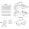 thumbnail image 2 of Juego de 5 Estanteria Ducha para Baño,Organizador Baño Sin Taladros y Soportes de Jabón,Estantes de Regadera con 2 Cesta de Almacenamiento y 4 Ganchos,para Cocina,Ducha,Hotel (Blanco),Blanco, 2 of 7