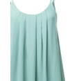 thumbnail image 4 of A2Y Women's Relaxed Fit Wool Dobby Woven Double Layer Spaghetti Cami Pleated Top Ash Blue S, 4 of 6