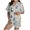 Gray, variant on Uaswgudfs Women's Pajama Set with Short Sleeves, Button-Up Shirt, Elastic Shorts Wrinkle-Resistant Sleepwear Loungewear