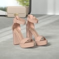 thumbnail image 2 of Sandalia DREAM PAIRS HI-LO Plataforma Tacón Nude Gamuza 9.5, 2 of 8