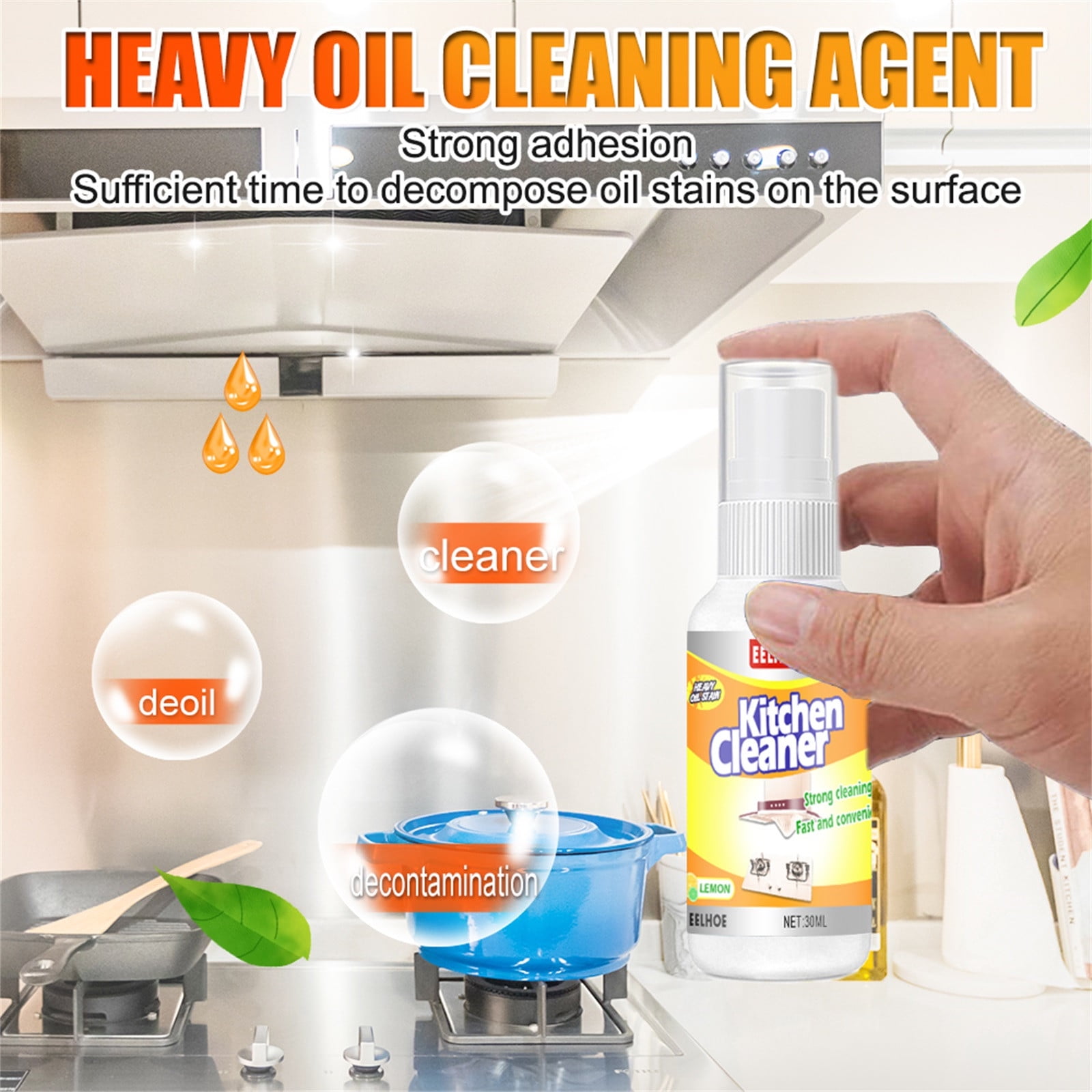 Kitchen Multi-functional Cleaning Powder Heavy Oil Cleaning Household  Kitchen Fume Machine Oil Bully Cleaner degreaser - AliExpress