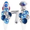 thumbnail image 3 of Juego de globos de aluminio con temática del espacio exterior, astronauta, cohete, globo con números de 30 pulgadas, decoraciones para fiestas de cumpleaños de niños y bebés, 3 of 5