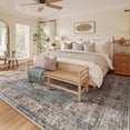 thumbnail image 3 of NewBuros 8'x10' Area Rugs, Machine Washable Non Slip Rugs for Living Room, Low Pile Water Repellent Soft Vintage Print Pattern Bedroom Carpet, Brick & Green, 3 of 9