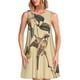 thumbnail image 1 of Easygdp Vintage Bird para Vestido Transpirable de Mujer, Vestido Suelto de Manga Corta con Pliegues y Bolsillos para el Verano, 1 of 7