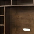thumbnail image 4 of Benzara BM261950 Entertainment Center with 9 Compartments & Barn Sliding Door, Brown, 4 of 5