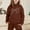 Brown, variant on Kids Sweatsuit Set for Girls 2 Piece Long Sleeve Black Basic Hoodie and Sweatpants Fall Clothes Boys Athletic Sets 8-9 Years
