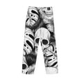 thumbnail image 5 of Balery Men'S Skull And Palm Leaves Pants,Sleepwear Pants,Pajama Pants,Pj Bottoms Drawstring And Pockets-Small, 5 of 9