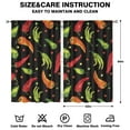 thumbnail image 2 of Boys Girls Kids Nursery Curtains Chili Red Peppers Print Pattern Window Drapes for Living Room Bedroom Playroom Decor Rod Pocket 52x84Inch 2 Panels, 2 of 2