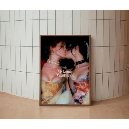 Vivienne Westwood Poster Runway Print High Fashion Poster Vintage Print Feminist Wall Art Women Kissing Poster Popular Culture Wall Art