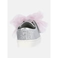 thumbnail image 3 of Wonder Nation Baby Girls Strap Bump Toe Tulle Bow Sneakers, 3 of 6