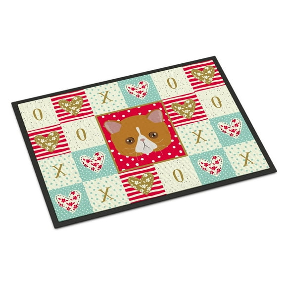 Exotic Shorthair Cat Love Door Mat